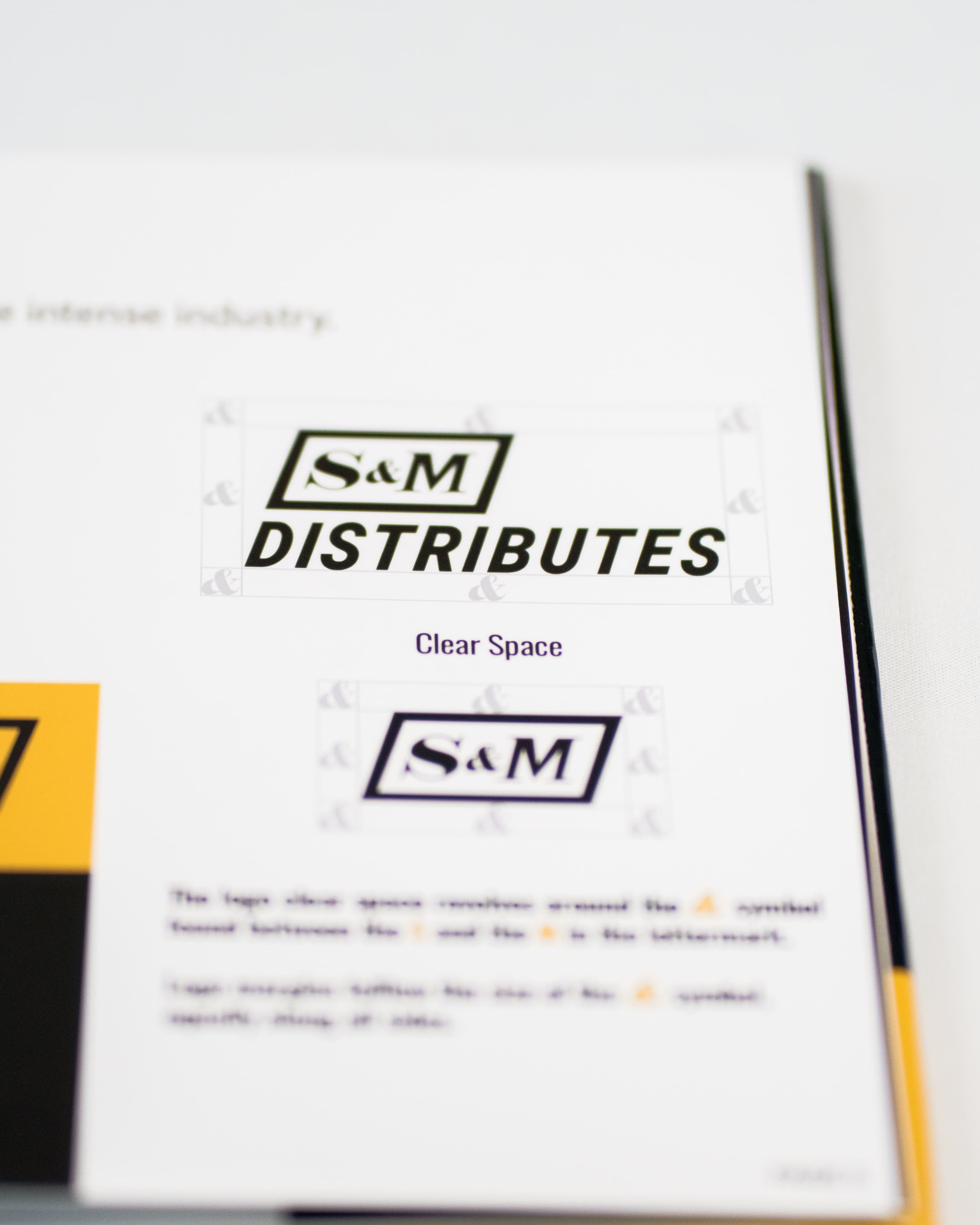 The logo clear space display for S&M Distributes